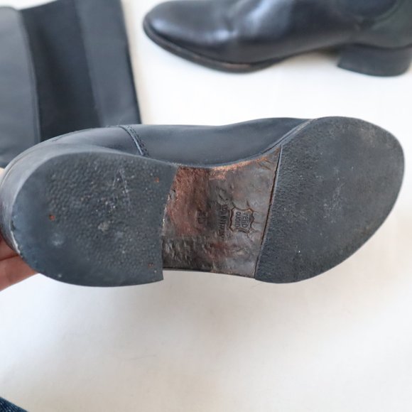 Vero Cuoio Black Leather Riding Boots, Size 5 - Picture 10 of 16